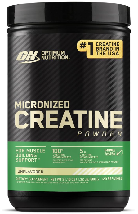 Optimum Nutrition Micronized Creatine, Unflavored powder · 600 g pictured