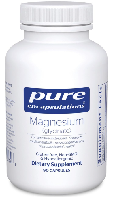 Pure Encapsulations Magnesium Glycinate, Capsules · 90-count bottle pictured