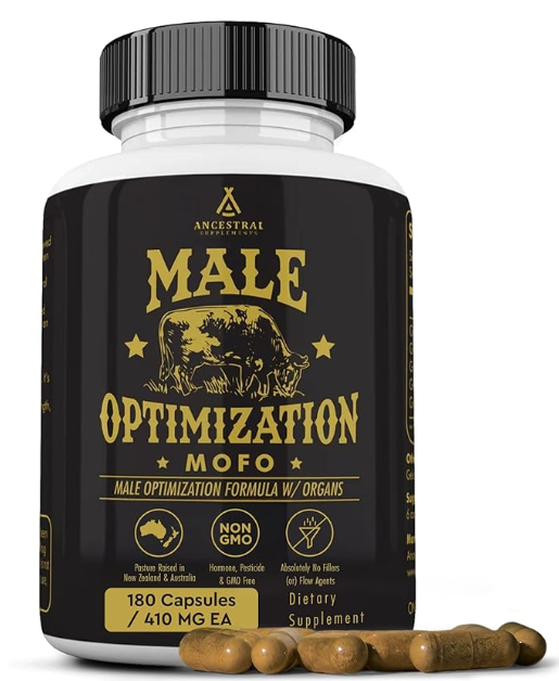 Ancestral Supplements Male Optimization · MOFO, Organ-based formula · 180 capsules pictured